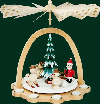 Produktbild von 1-stöckige Pyramide Schneemänner (40cm) von Richard Glässer