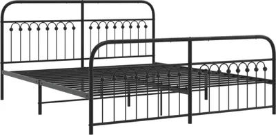 Immagine prodotto di Giroletto con Testiera e Pediera Metallo Nero 183x203 cm