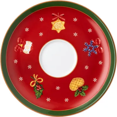 Produktbild von Hutschenreuther Happy Wintertime Kombi-Untertasse rot