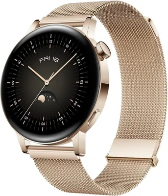 Immagine prodotto di Huawei Watch GT 3 42 mm Smartwatch, batteria lunga, SPO2, AI Running Coach, frequenza cardiaca, 100+ modalità, oro