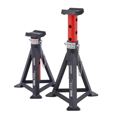 Produktbild von AREBOS 2x Unterstellbock 3 t | Höhenverstellbar 299–442 mm, Stahl