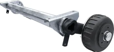 Produktbild von AL-KO OPTIMA ungebremste Anhängerachse 750 kg 5x112 1200 mm 1630 mm Achse für PKW Anhänger Autoanhänger Transportanhänger Bollerwagen Rasentraktor