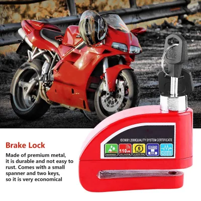 Obrázek produktu pro Zámek brzdy, Zámek kotoučové brzdy, Zámek kotouče, Zámek kotoučové brzdy motocyklu, Zámek kotoučové brzdy alarmu
