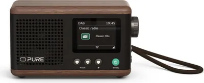 Produktbild von PURE Digital Classic Mini Coffee Black/Walnt EU/UK/AU Tischradio DAB+ FM Schwarz
