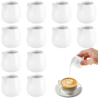 Immagine prodotto di Set di 12 brocche in porcellana per latte, capacità 60 ml