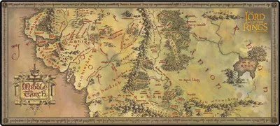 Obrázok produktu pre Pán prsteňov - Mapa Stredozeme - Herná podložka pod myš