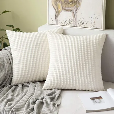 Produktbild von 2er Set Kissenbezüge Kordsamt Dekokissen Kissenbezug , 50x50 cm Sofakissen Dekorativ Couchkissen Kissenhülle Bezug Weich für Wohnzimmer Schlafzimmer