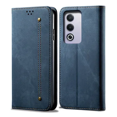 Image de Etui pour Oppo A3 Pro / Oppo K12x, Etui portefeuille en cuir avec fermeture magnétique et socle bleu