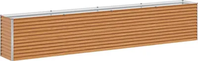 Produktbild von vidaXL Hochbeet Hellbraun 390 x 50 x 68 cm Verzinkter Stahl