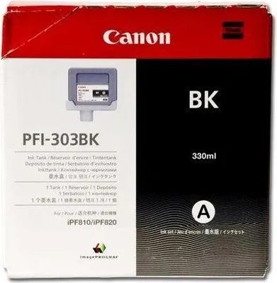 Obrázek produktu pro Canon PFI-303BK, Černá, Inkoust na pigmentové bázi, 1 kusů