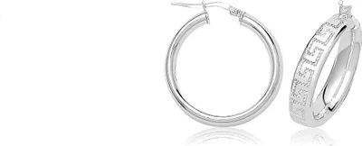 Produktbild von Wunderschöne 925 Sterling Silber Damen - Paar Creolen - 20mm; TRS37223MM20
