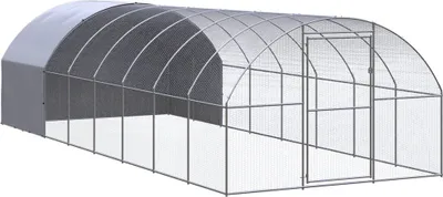 Immagine prodotto di The Living Store Pollaio da esterno 3x8x2 m Acciaio zincato