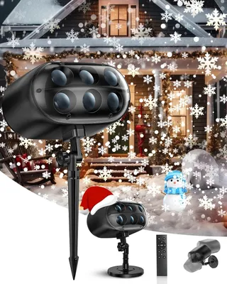 Productafbeelding van Kerstprojector outdoor, dynamische sneeuwprojectie, IP65 waterdicht, voor buiten