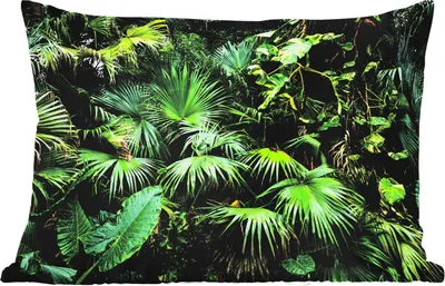 Produktbild von MuchoWow® Outdoor Kissen - Palmwedel - Sonne - Tropisch - 60x40 cm - Wetterfest - Lounge Kissen - Zierkissen - Kissen für Innenräume