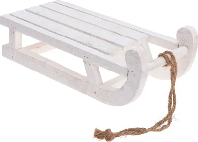 Produktbild von Schlitten aus Holz 31x14cm Dekoschlitten Holzschlitten Weihnachtsdeko Winterdeko