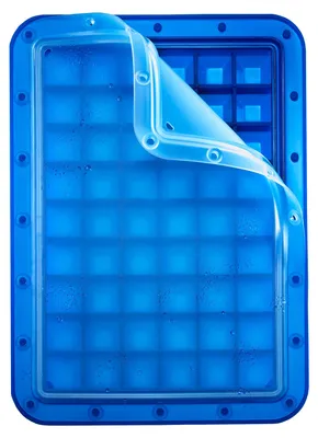 Eiswürfelbereiter 2 cm, 54 Stück, Silikon, blau