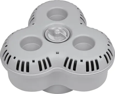 A gray plastic spa filter set.