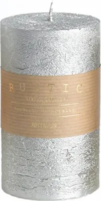 Image de Bougie METALIC Cylindre rustique d7x15cm