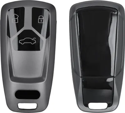 Kwnobile Autoschlüssel Hülle Für Audi A6 A7 A8 Q7 Q8 - Schwarz Matt Silikon Case