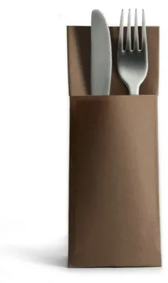 Produktbild von 1250 Airlaid Besteckservietten Bestecktaschen braun