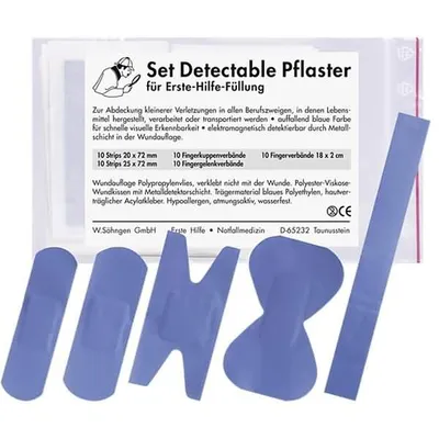 Produktbild von Nachfüllset Pflasterset detectable für Erste-Hilfe-Füllung 5 Sets a 10 Stück