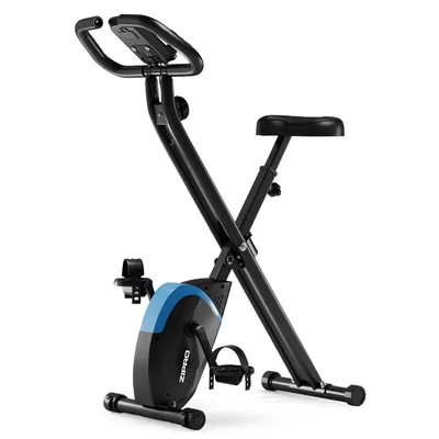 Produktbild von Zipro Heimtrainer Fahrrad Future X – Klappbares X-Bike für kleine Wohnungen – Magnetisches Fitnessbike, Platzsparend Leise Pulsmessung, Tablethalter