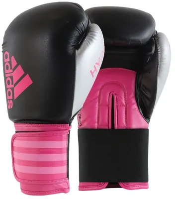 Produktbild von adidas Hybrid 100 Dynamic Fit (Kick)Boxhandschuhe Schwarz/Pink-10 oz