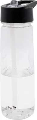 Imagen del producto de Botella de agua de Tritan, sin BPA, de 750 ml, con pajita, ideal para deportes y camping