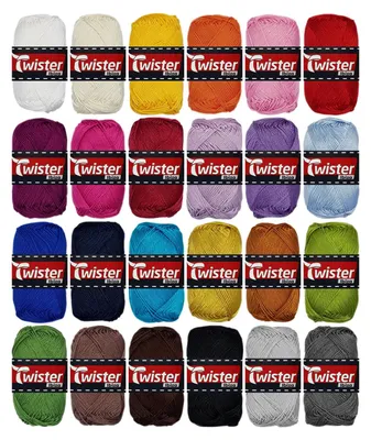 Produktbild von 10x50 Gramm Twister Ibiza aus 100 % Baumwolle Farbauswahl