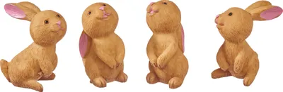 Produktbild von VBS Hase "Mümmel", H 4/4,5 cm, 4 Stück, Polyresin