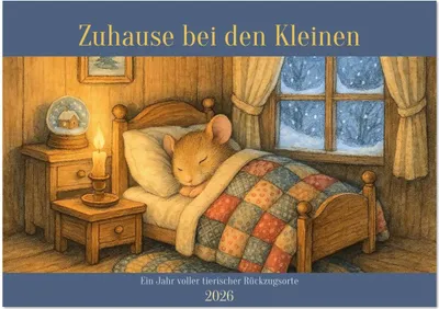 Produktbild von Zuhause bei den Kleinen. Ein Jahr voller tierischer Rückzugsorte. (Wandkalender 2026 DIN A4 quer), CALVENDO Monatskalender
