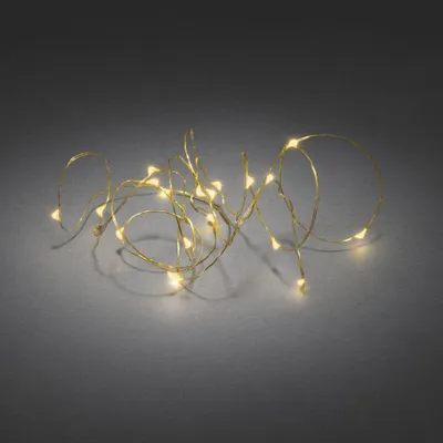 Produktbild von Konstsmide Weihnachtsbeleuchtung  Micro LED Lichterkette messingfarben Draht