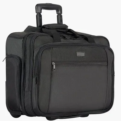 Produktbild von Reisetasche für Notebooks bis 17,3 Zoll (44 cm), Rucksack mit Ausfahrbarer Griff, Notebooktasche für Arbeit, Reisen und Büro, 450 x 210 x 370 mm, schwarz, Kunststoff