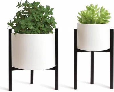 Produktbild von Verstellbarer Metallblumenständer 33cm hoch schwarz