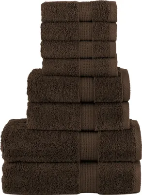Produktbild von 8 tlg. Premium-Handtuch-Set SOLUND Braun 600 g/m²