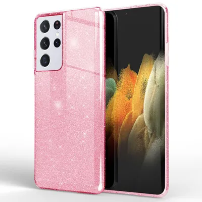 Zdjęcie produktu dla Etui na telefon komórkowy NALIA Glitter do Samsung Galaxy S21 Ultra, Diamond Cover Bling Case Pink