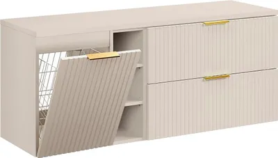 Produktbild von Waschtischunterschrank 140.8cm Adriel mit 2 Schubladen, Kaschmir