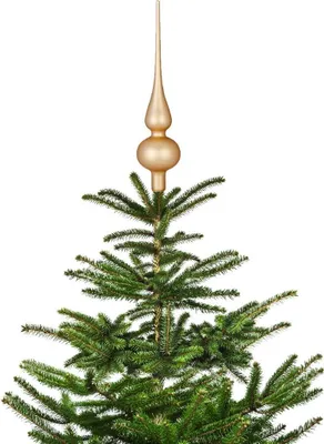 Produktbild von Christbaumspitze 26cm Brokatgold matt