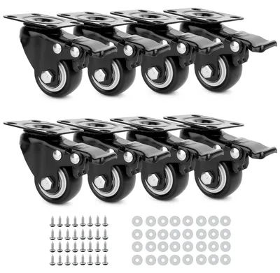 Productafbeelding van Meubelwielen, 8 stuks, 40 mm, tot 200 kg draagvermogen