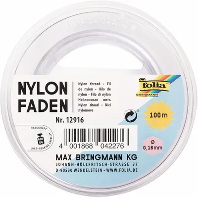 Immagine prodotto di FOLIA 12916 Filo di nylon in bobina, Ø0,16mmx100m