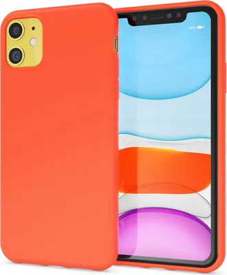 Produktbild von NALIA Neon Handy Hülle für iPhone 11, Soft case & Silikon Bumper Cover Schutz Orange