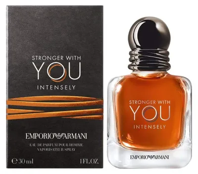 Productafbeelding van Emporio Armani Stronger With You Intensely, eau de parfum voor heren, 30 ml, niet navulbaar, geurnoten: peper, amber, vanille
