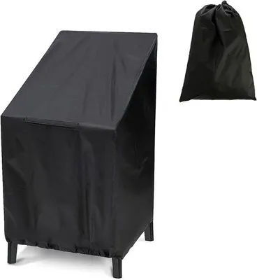 Image de Housse de protection pour chaises de jardin - Noir - Imperméable - Résistante aux UV - 65 x 65 x 120 cm