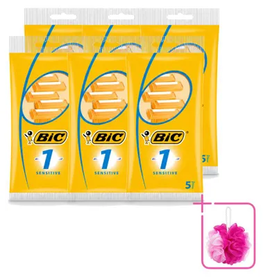 Immagine prodotto di 6 rasoi usa e getta Bic 1 Sensitive per uomo - confezione risparmio - 6 pezzi