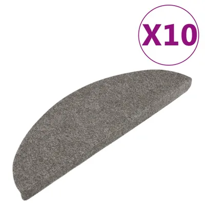 Produktbild von vidaXL Stufenmatten Selbstklebend 10 Stk. Grau 65x22,5x3,5 cm