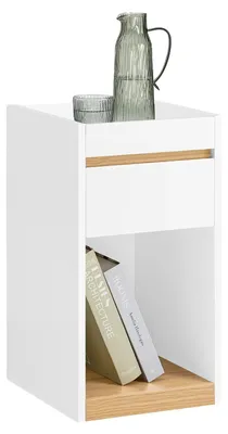 Produktbild von Nachttisch, modernes Design, funktionale Aufbewahrung, WEISS