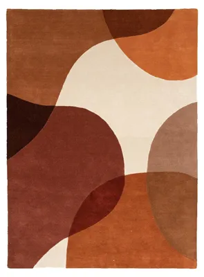 Image de Volero - Tapis Abstrait en Laine - Clarice Terracotta - 160x230cm