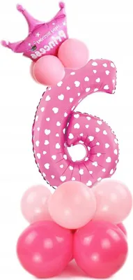 Immagine prodotto di Set di palloncini rosa n. 6 per compleanno di bambina