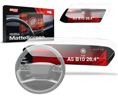 Produktbild von Matte Autodisplayfolie 2in1 für Audi A5 B10 (2025-2026), Grizz Protector