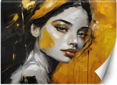 Produktbild von Vlies fototapete Frau Glamour Gold 200x140 cm Feeby Gold inkl. Kleber einfache Montage
